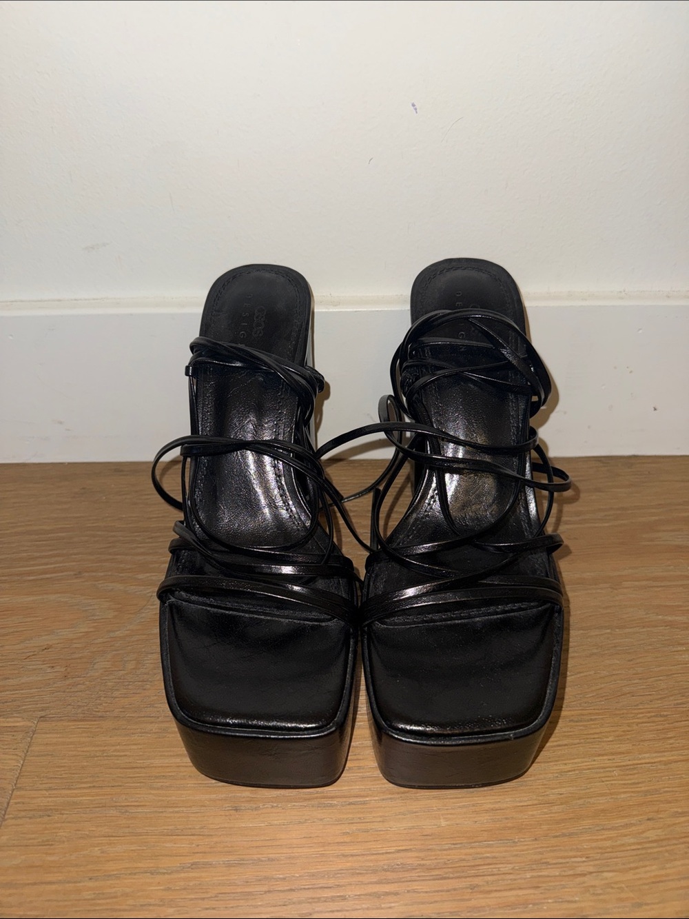 Black Strappy Platform Sandals - ASOS